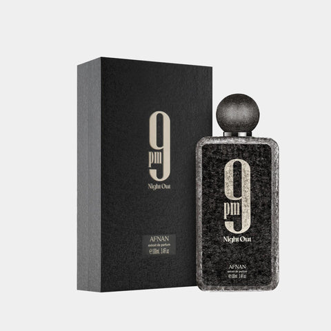 9 PM Night Out Extrait 9pm 100ml – Afnan Unisex Perfume Afnan Botella completa sellada nueva 100ml