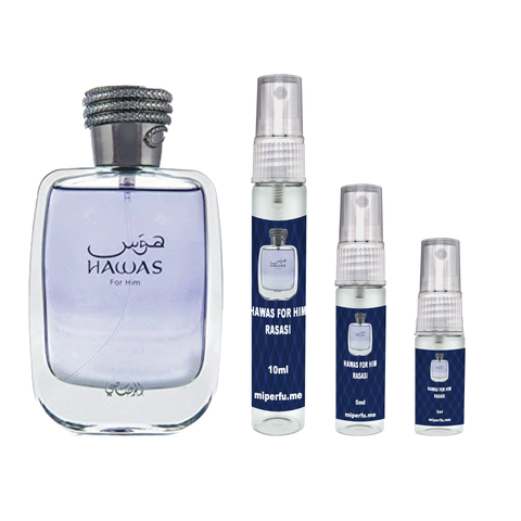 Decant Hawas For Him EDP 3ml, 5ml, 10ml para Hombre - Rasasi Perfume Rasasi