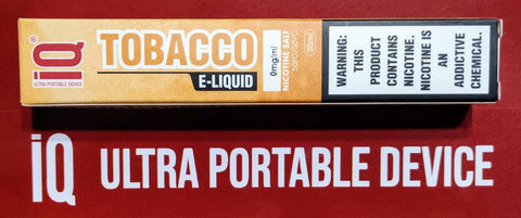 IQ Nicotine Salts Tobacco E Juices 30ml by IVAPEIQ