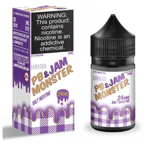 Grape PB & Jam Monster Salt Nic wholesale e-liquid Jam Monster Liquids Bodega Grape 24