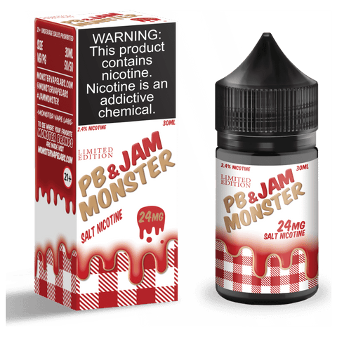 Strawberry PB & Jam Monster Salt Nic wholesale e-liquid Jam Monster Liquids Bodega Strawberry 24