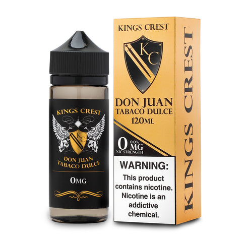 Don Juan Tabaco Dulce 120 ml de Kings Crest Premium Eliquid e-liquid Kings Crest   